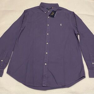 Ralph Lauren Men's Casual Purple Button Down Shirt size XL